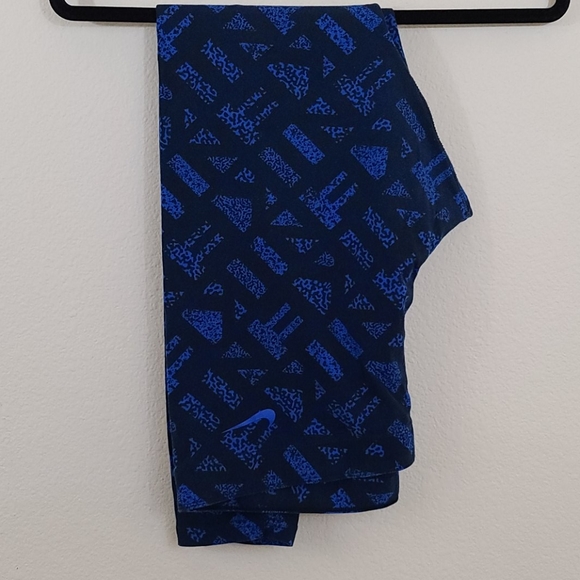Nike Pants - Nike leggings blue pattern size xl